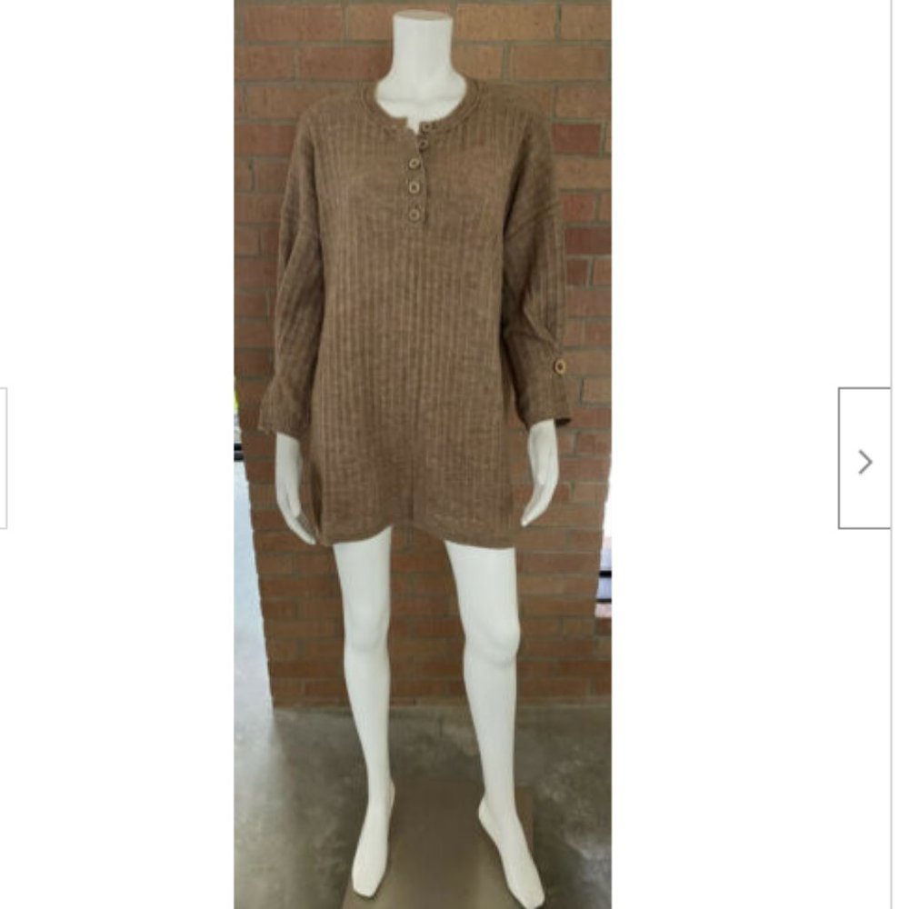 FREE PEOPLE INTIMATELY FREE SWEATER DRESS TUNIC LOUNGEWEAR Army NWT Small